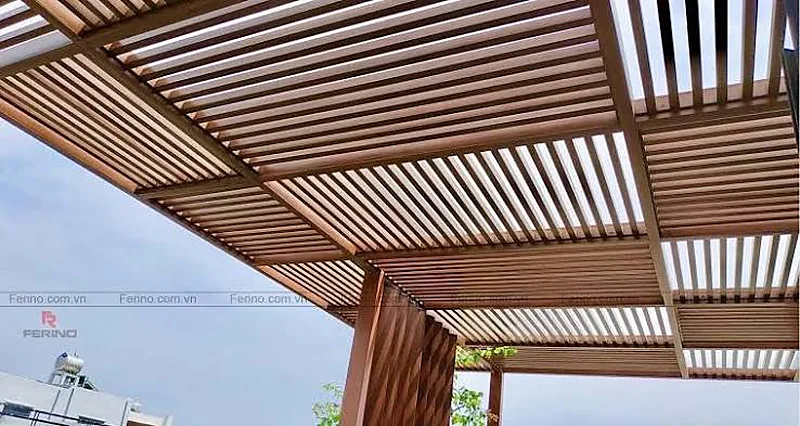 Lam che nắng gỗ nhựa hiện đại